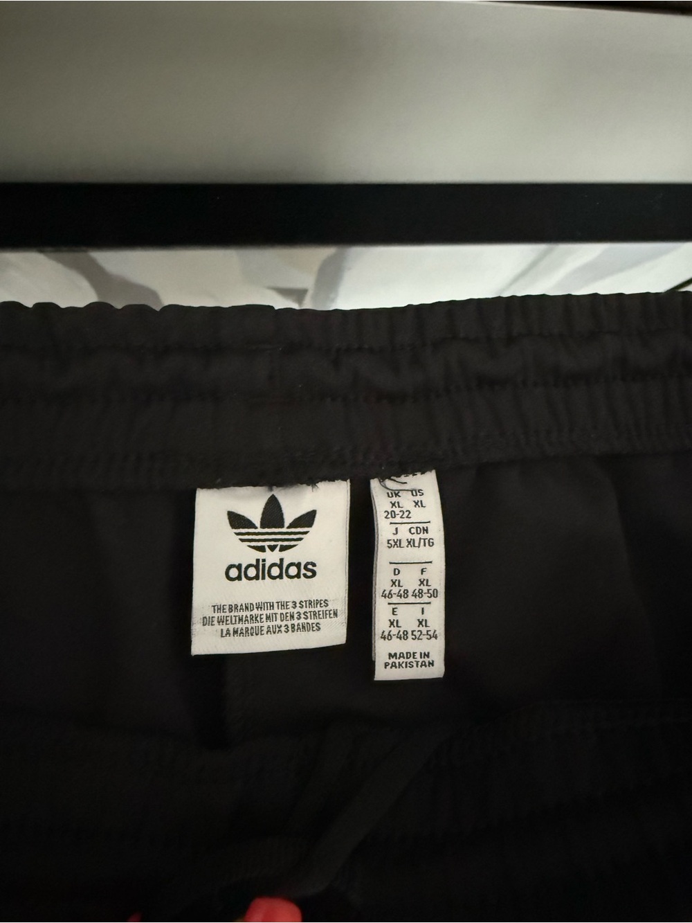 adidas Originals Black Track Pants with White Three Stripes - Picture 5 of 6